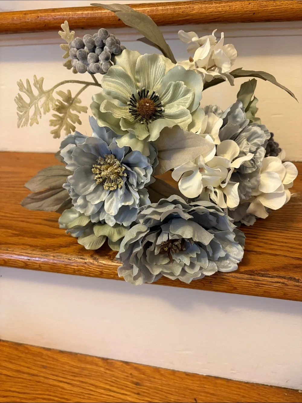 Blue Gray Artificial Flower Bouquet - Home Accents